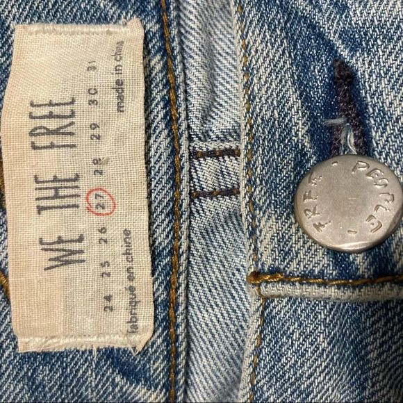 WE THE FREE Sz 27 Raw Hem Button Fly Denim Jean Shorts - Picture 9 of 9